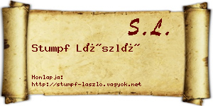 Stumpf László névjegykártya